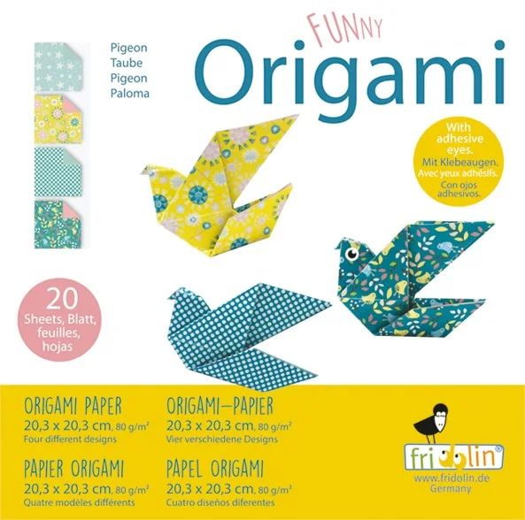 Fridolin Оригами-Детски-ГЪЛЪБ-20 листа,20х20см -11337