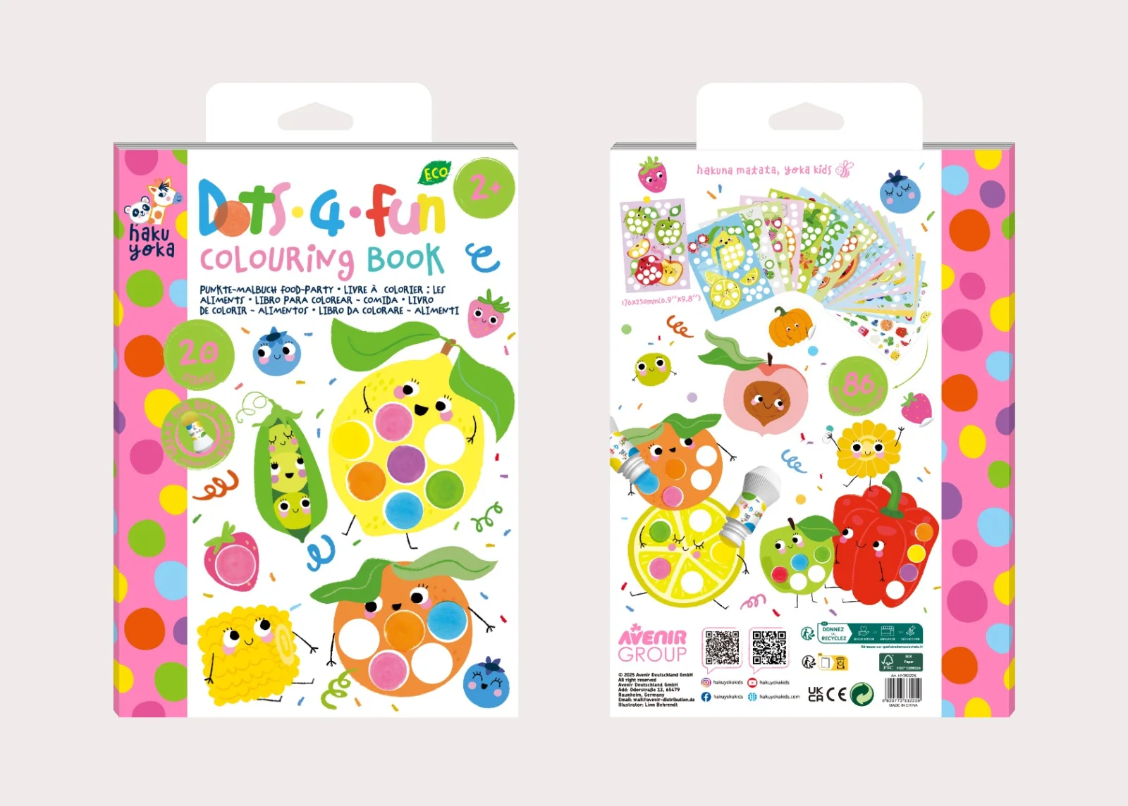 Haku Yoka Dots4Fun Книжка Оцветяване-Парти HY253225