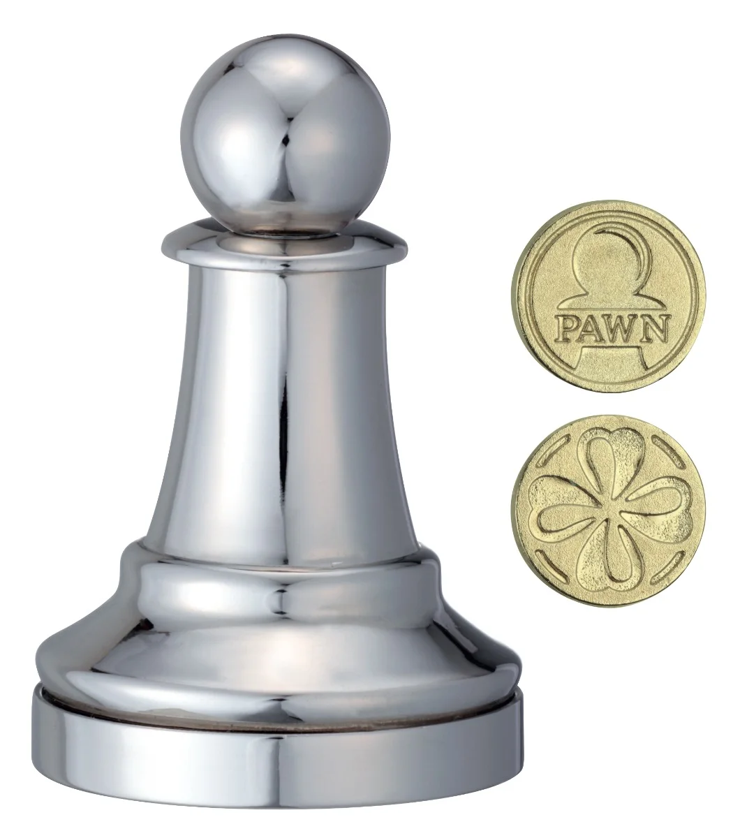 Hanayama Huzzle Cast Chess Pawn-ПЕШКА-сребърна шахматна фигура