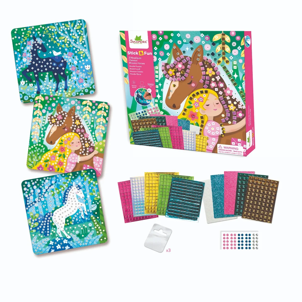 Sycomore Stick'N Fun-S-Мозайки и мъниста-Коне-5y+
