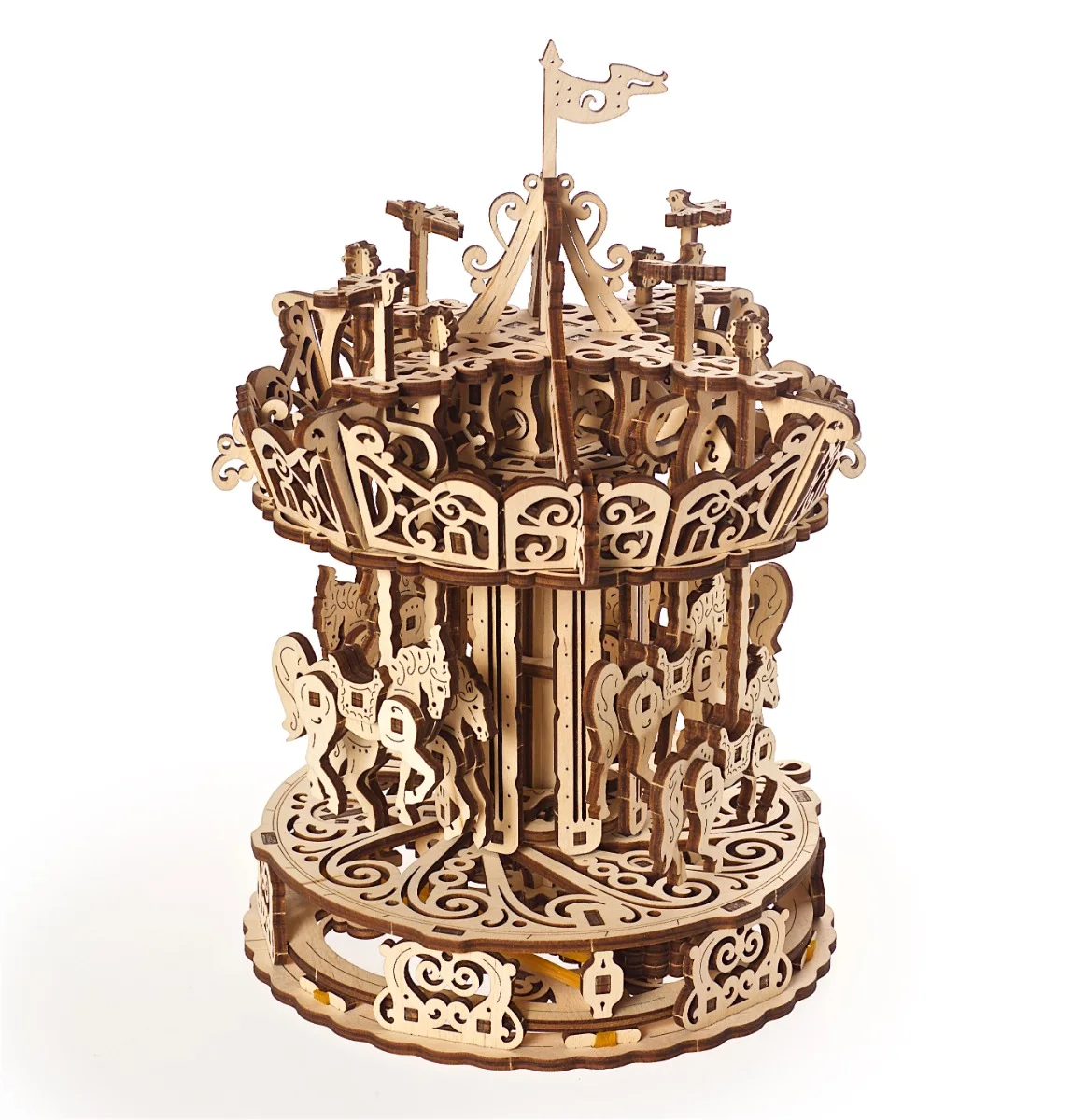 Ugears Увеселителна въртележка-3Д пъзел-Дърво - 70129