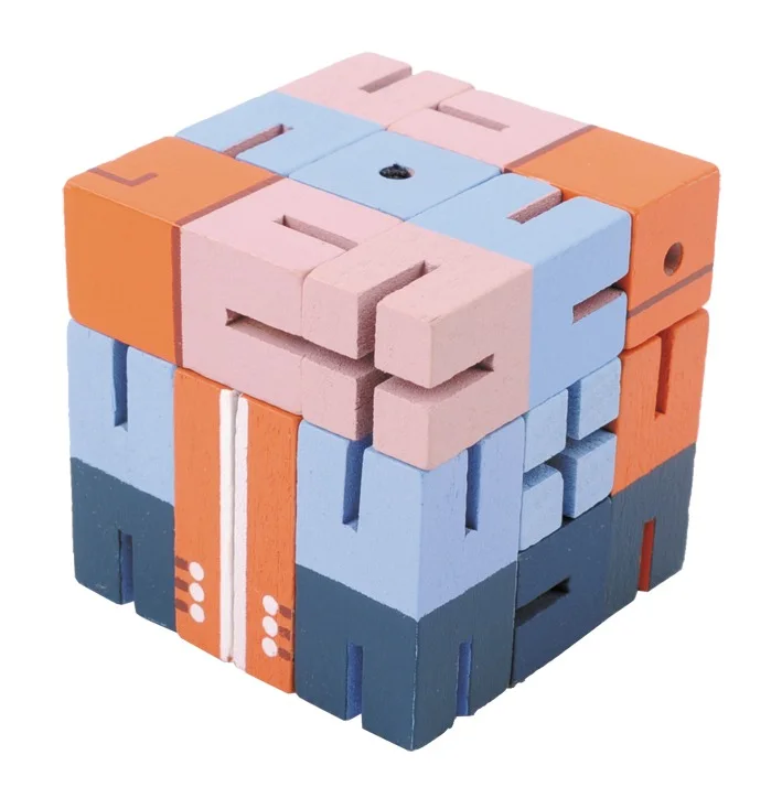 Fridolin 3D Дървен Логически пъзел -Кубче Конструктор****Boy 2-17342