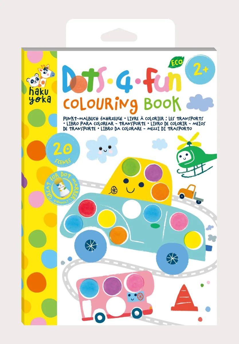 Haku Yoka Dots4Fun Книжка Оцветяване-Транспорт HY253223