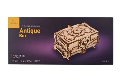 Ugears Антикварна Кутия-3Д пъзел-Дърво&nbsp;- 70089