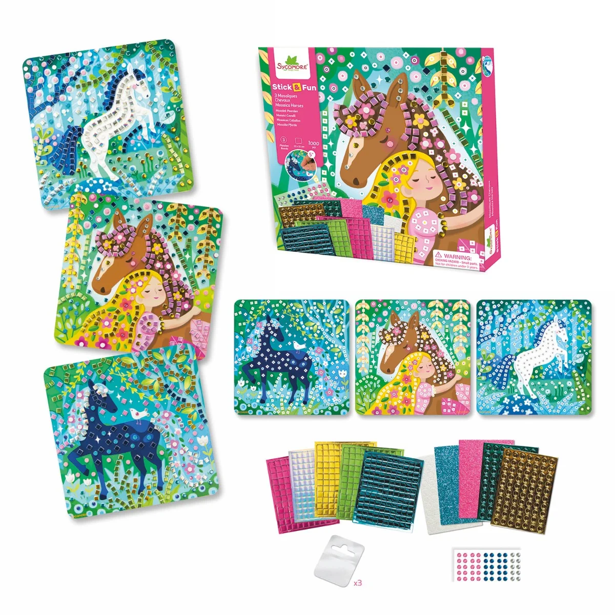 Sycomore Stick'N Fun-S-Мозайки и мъниста-Коне-5y+