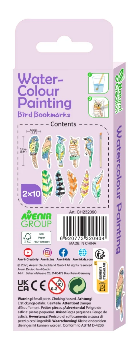 Avenir Natural Creation Оцвети с вода Книгоразделител ПТИЦИ-20бр.-CH232090